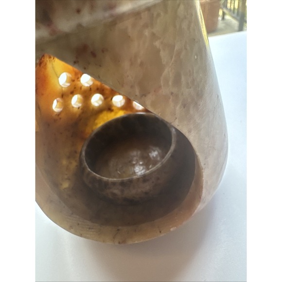 Carved Soapstone Tea Light Candle Wax Tart Melter - Picture 8 of 12